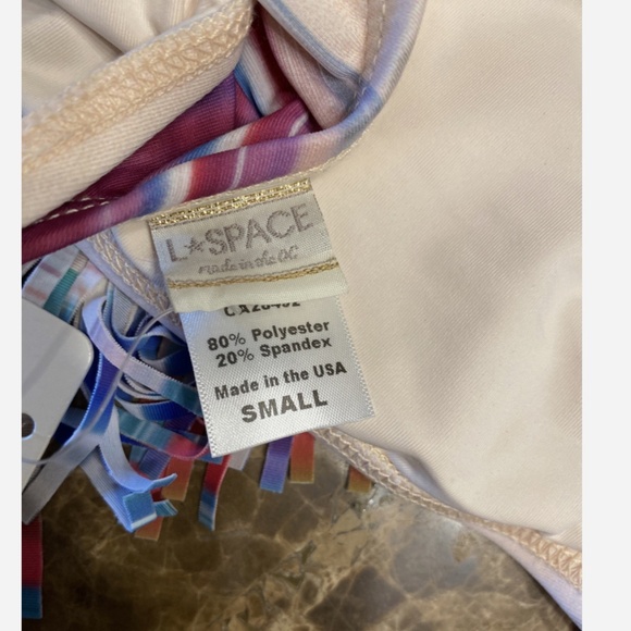 NWT $82 L Space Audrey Fringe Estella Mirage Bikini Top Size S - Picture 8 of 8